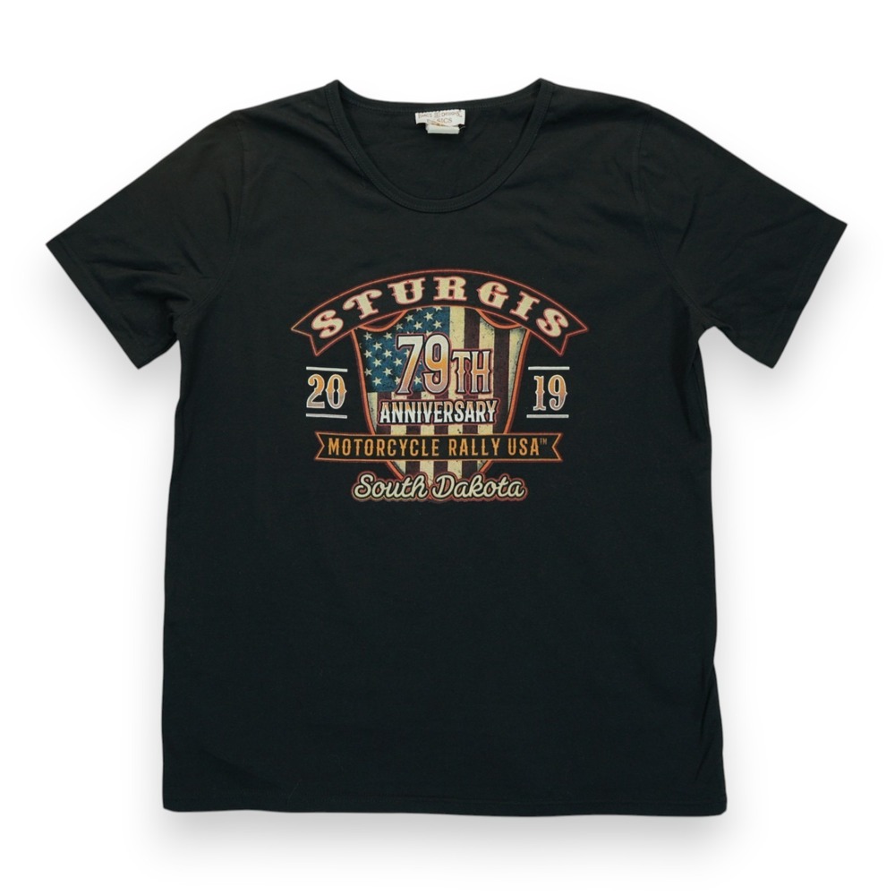 2019 Sturgis Shirt‎ Black Motorcycle Rally South Dakota 79th Logo Large